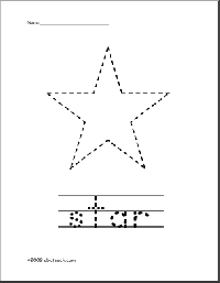 Star Shape Tracing Worksheet
