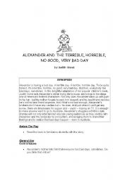 Alexander and the Terrible Horrible No Good Worksheets