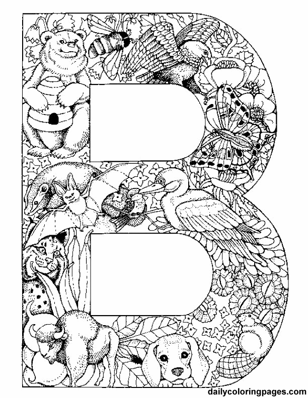 Alphabet Letter Coloring Pages with Animals