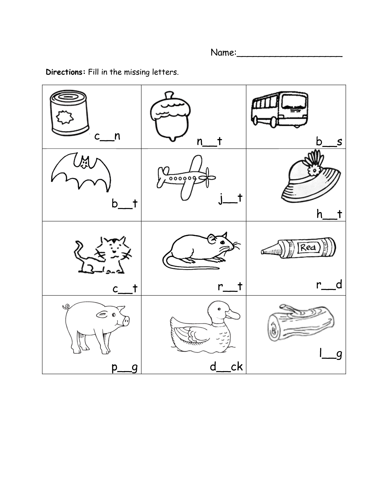10 Best Images of Fill In Missing Letter Worksheets - Fill in the