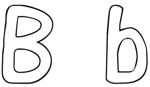 Letter B Coloring Pages
