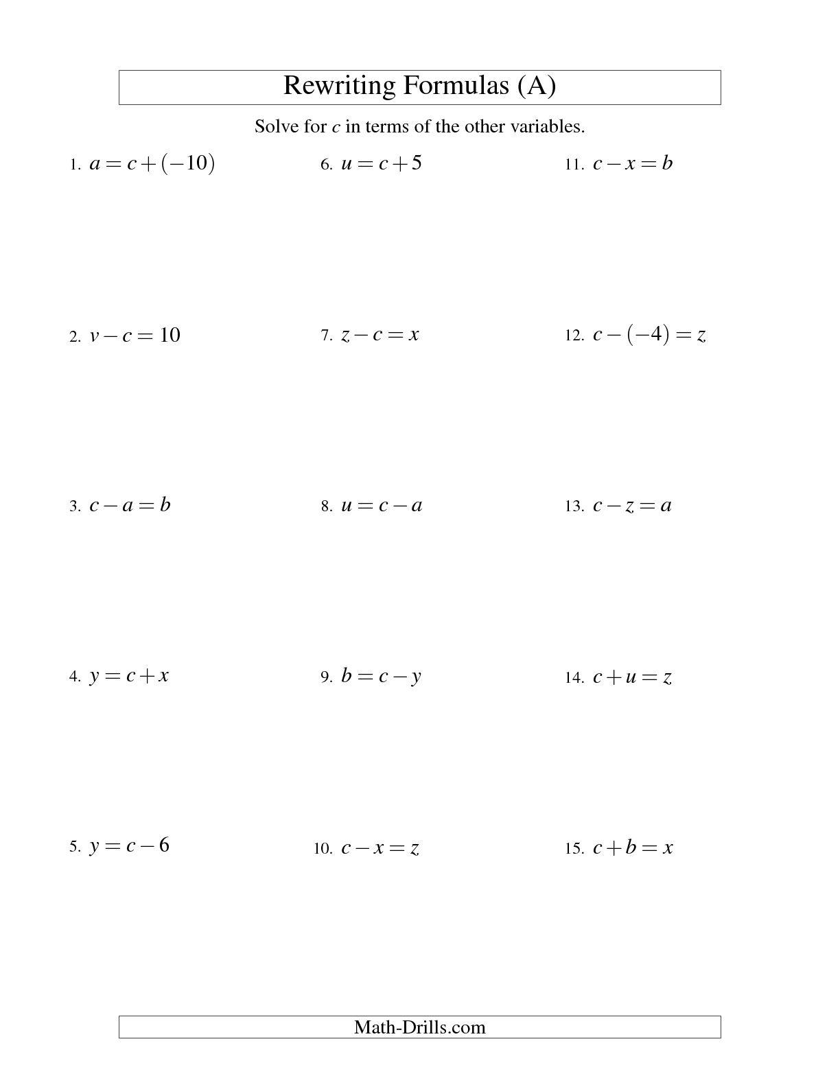 solving-one-step-addition-and-subtraction-equations-worksheet