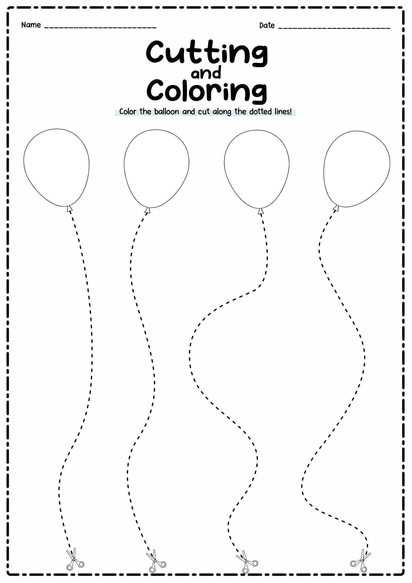 13 Best Images of Preschool Worksheets Cutting Practice Tree - Cut Out