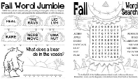 Free Printable Fall Word Search Puzzles