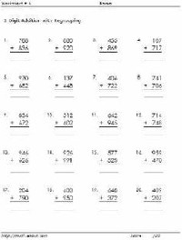 Printable Addition Worksheets 2nd Grade Math