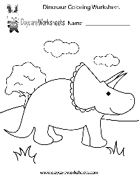 Printable Dinosaur Worksheets Preschool