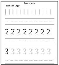 Printable Number Writing Worksheets