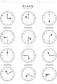 Time Clock Worksheets