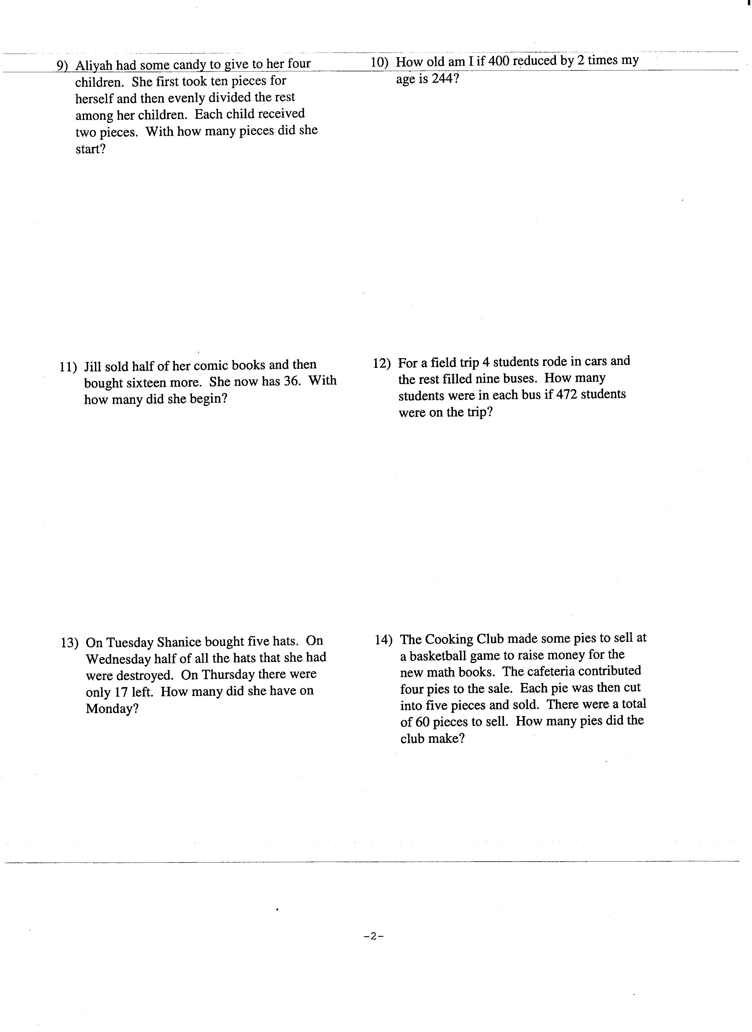 11 Best Images of Twostep Equations Math Worksheets Math Expressions
