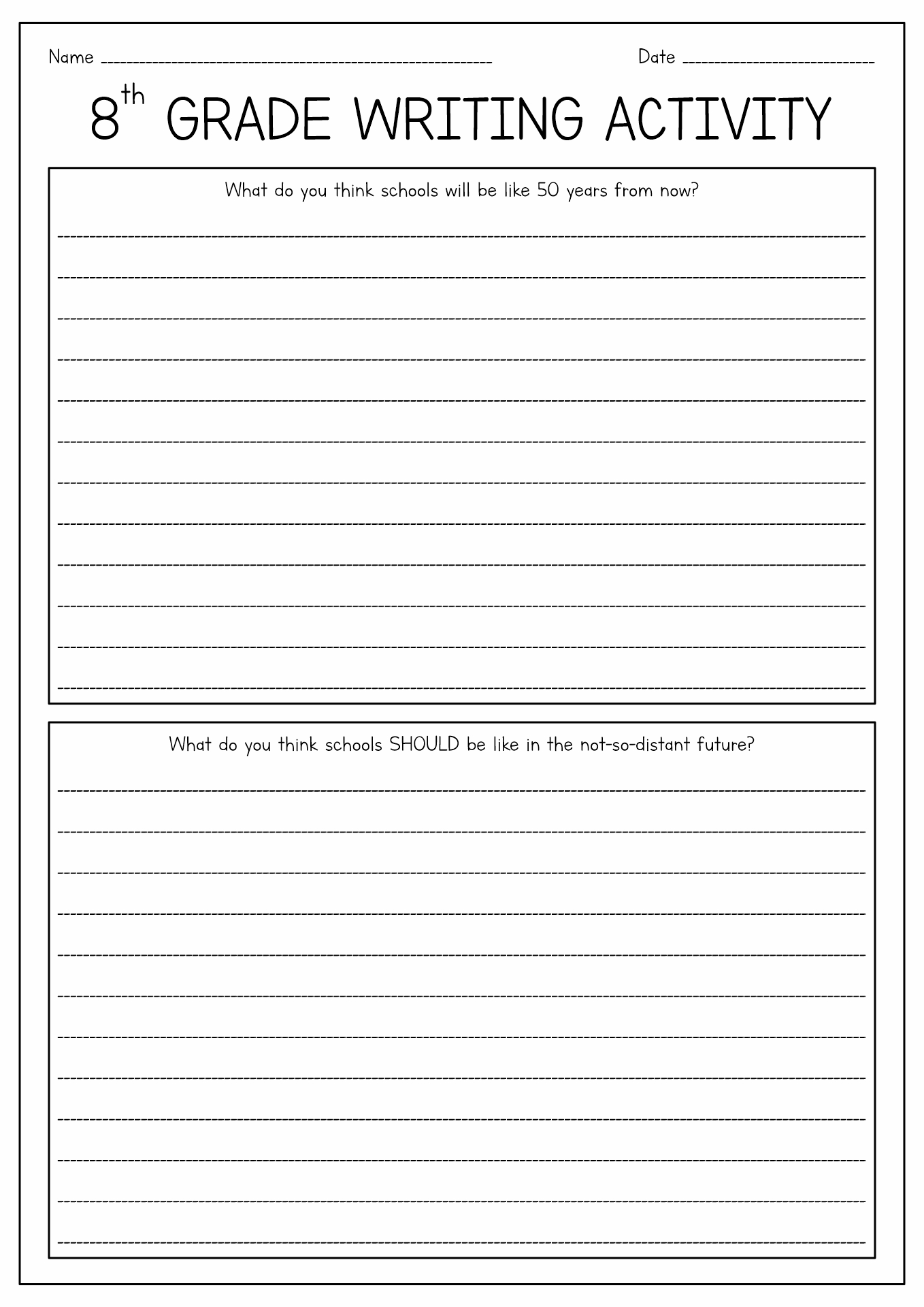 18 Best Images of 4th Grade Essay Writing Worksheets - Free Creative