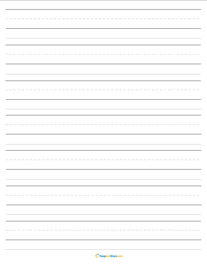 12 Best Images Of Kindergarten Paper Handwriting Worksheets Free