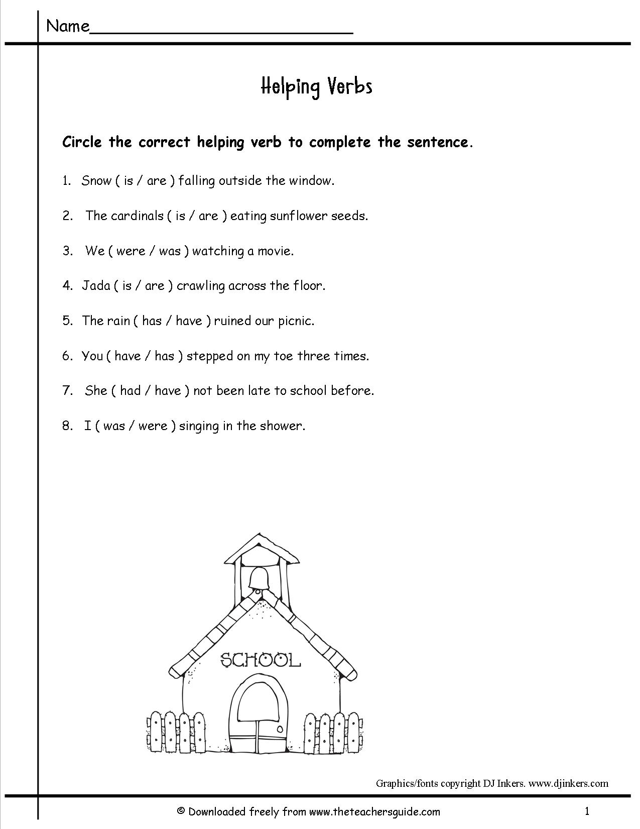 To Be Verb Worksheets For 2nd Grade