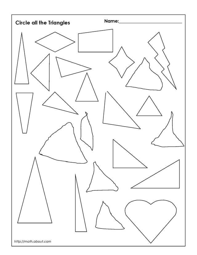kindergarten worksheets math shapes Shapes and numbers worksheets counting