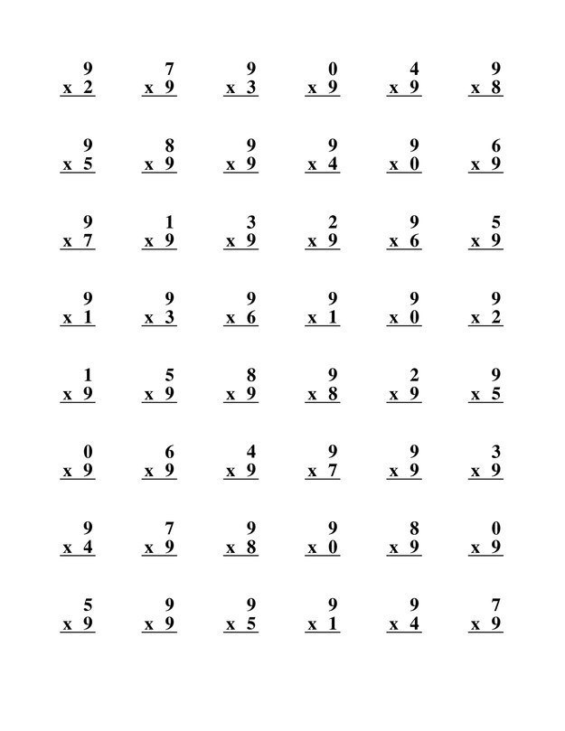 Mad Math Multiplication Worksheets