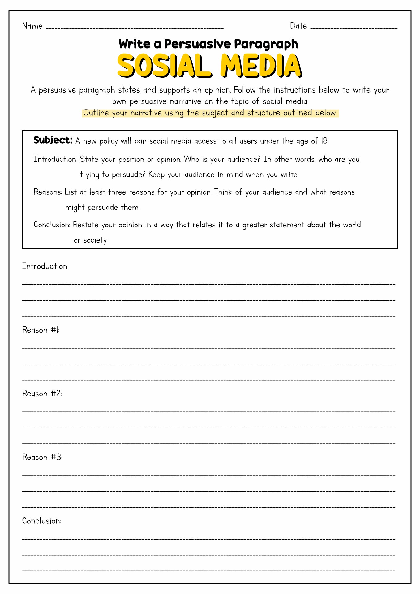 Persuasive writing worksheets high school Persuasive writing worksheets high school image