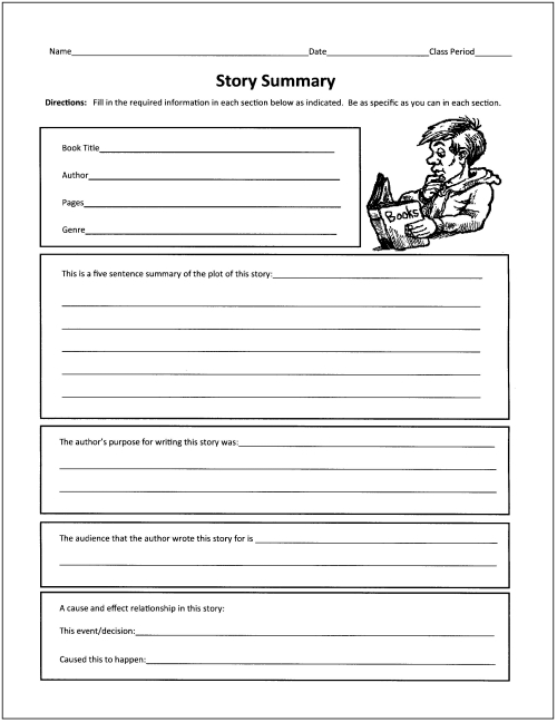 Reading Book Report Template
