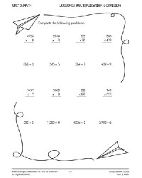 6th Grade Math Division Worksheets Printable