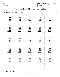 Addition with Regrouping Worksheets 2nd Grade