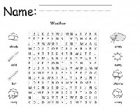 Easy Weather Word Search Printable