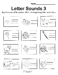Free Kindergarten Letter Sounds Worksheet