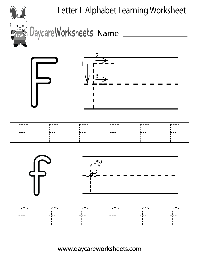 Free Printable Letter F Worksheets