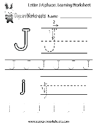 Free Printable Letter J Worksheets