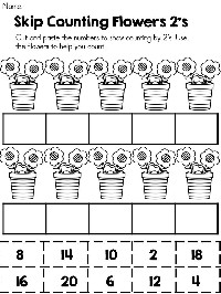 Math Skip Counting Worksheets Kindergarten