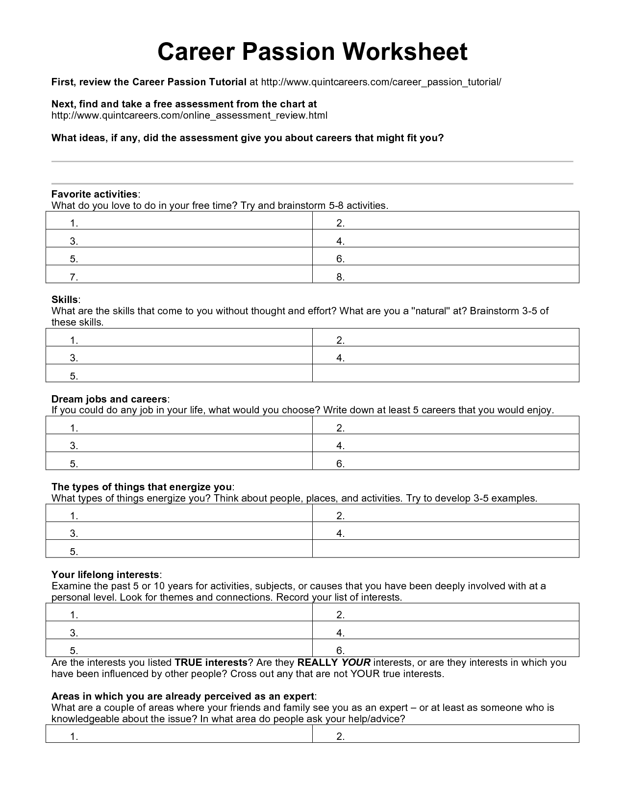 12 Best Images Of Career Activities Worksheets Career Exploration 