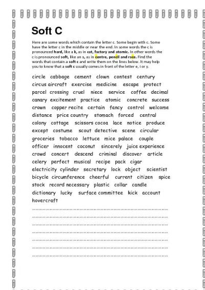 11 Best Images of Hard And Soft G Worksheets - Hard G and Soft C