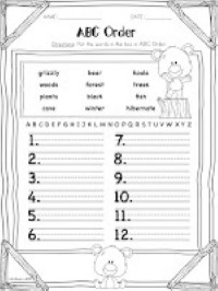 ABC Order Worksheets First Grade
