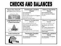 Checks and Balances Chart