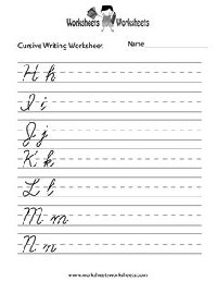 Free Cursive Writing Worksheet Printables