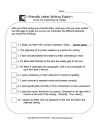 Writing Friendly Letter Rubric