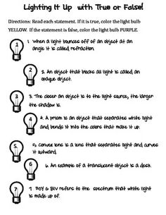 14 Best Images of Light Refraction Worksheets 3rd Grade - Light