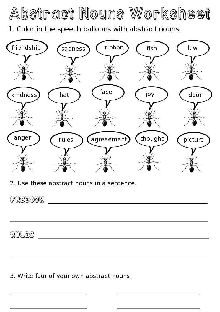 nouns noun sentences collective worksheeto instantworksheet