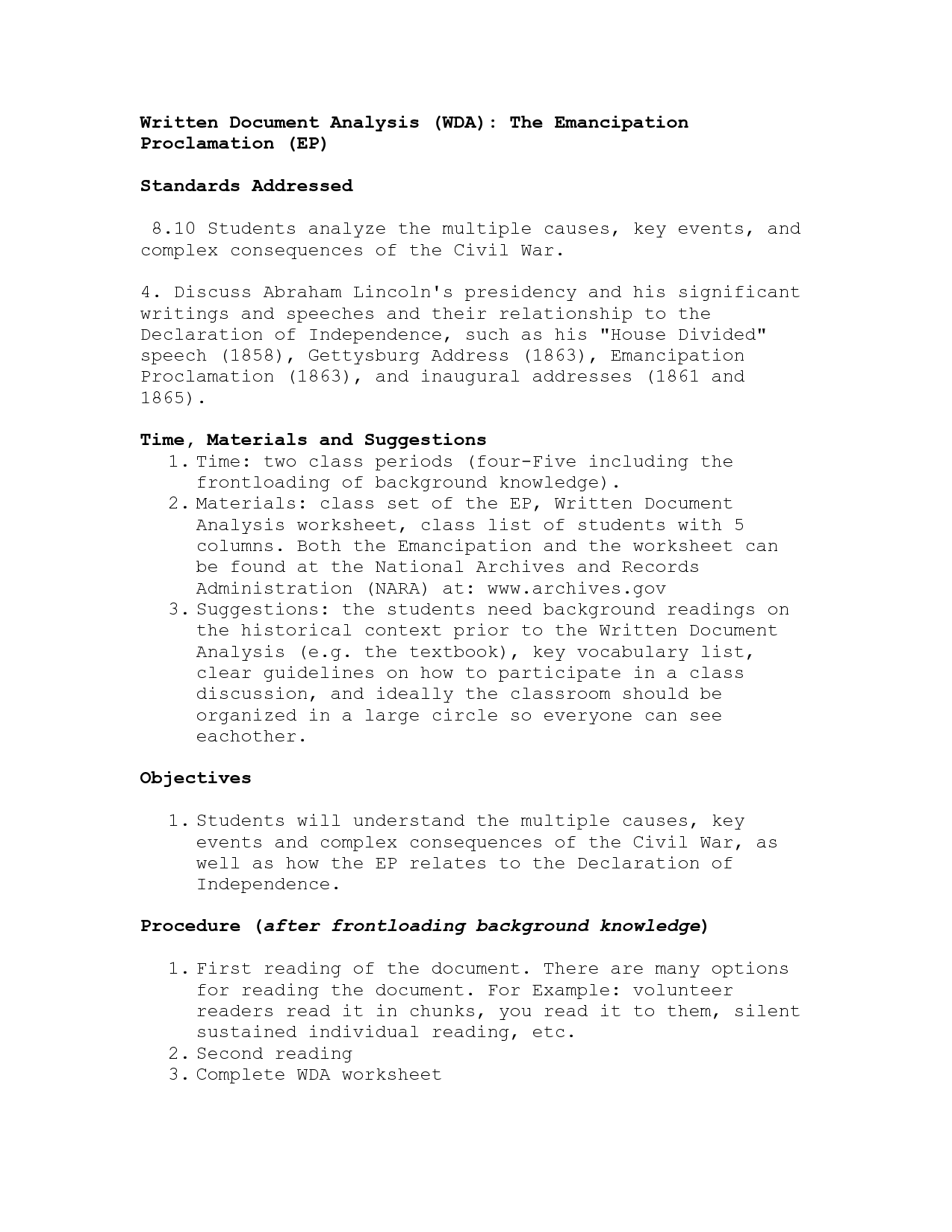 Declaration Of Independence Worksheet Answers