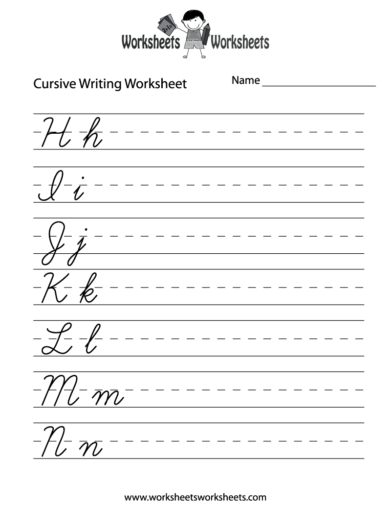  Teaching Cursive Writing Worksheets