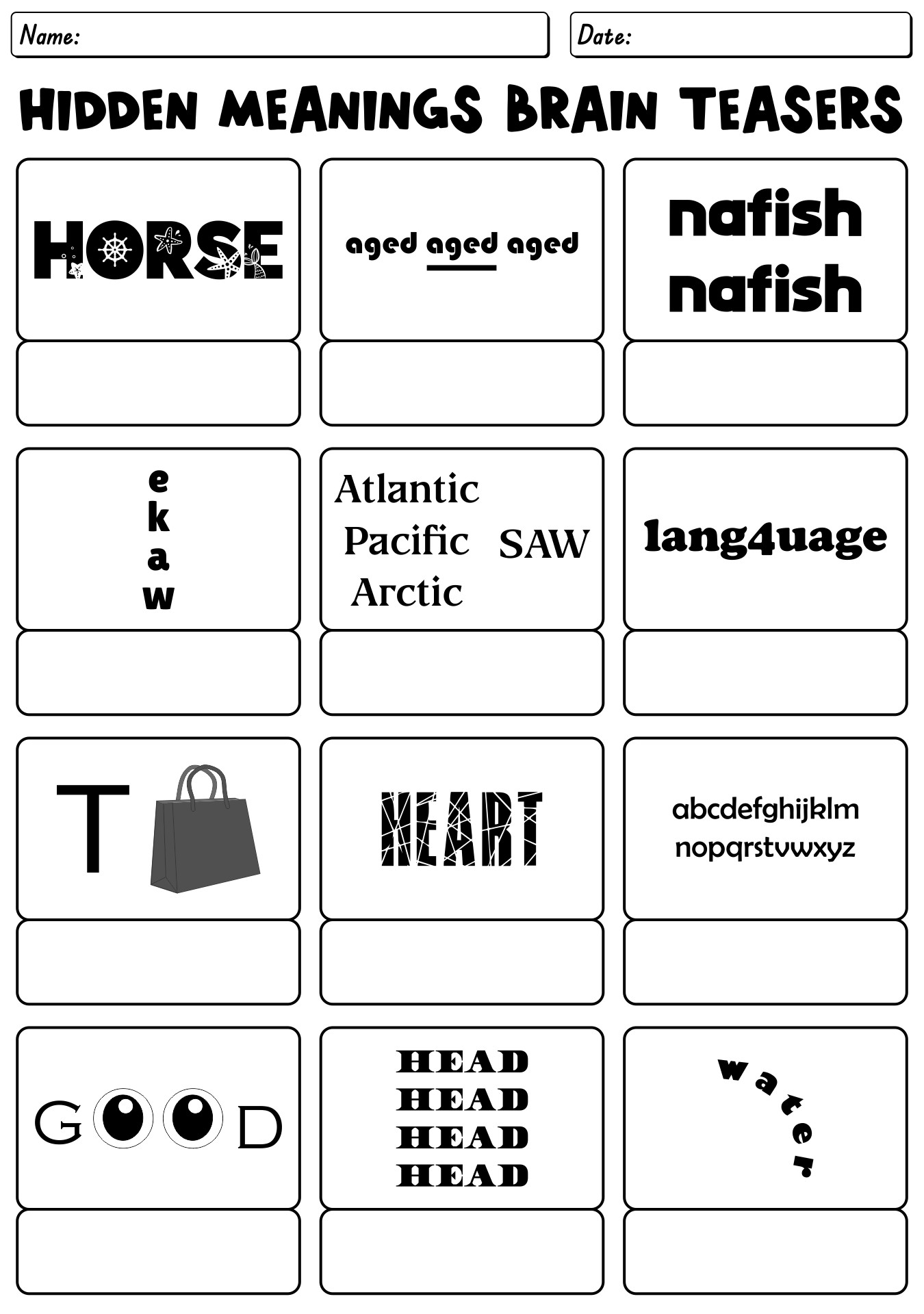 11 Best Images Of Printable Worksheet For First Grade Brain Teaser