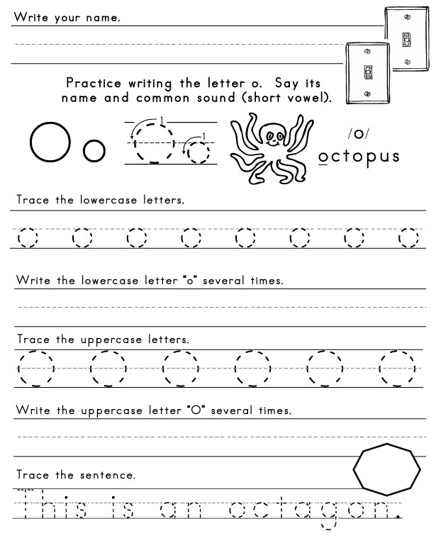 16 Best Images of Octopus Worksheets For Kindergarten - Letter O