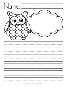 Owl Themed Writing Paper 