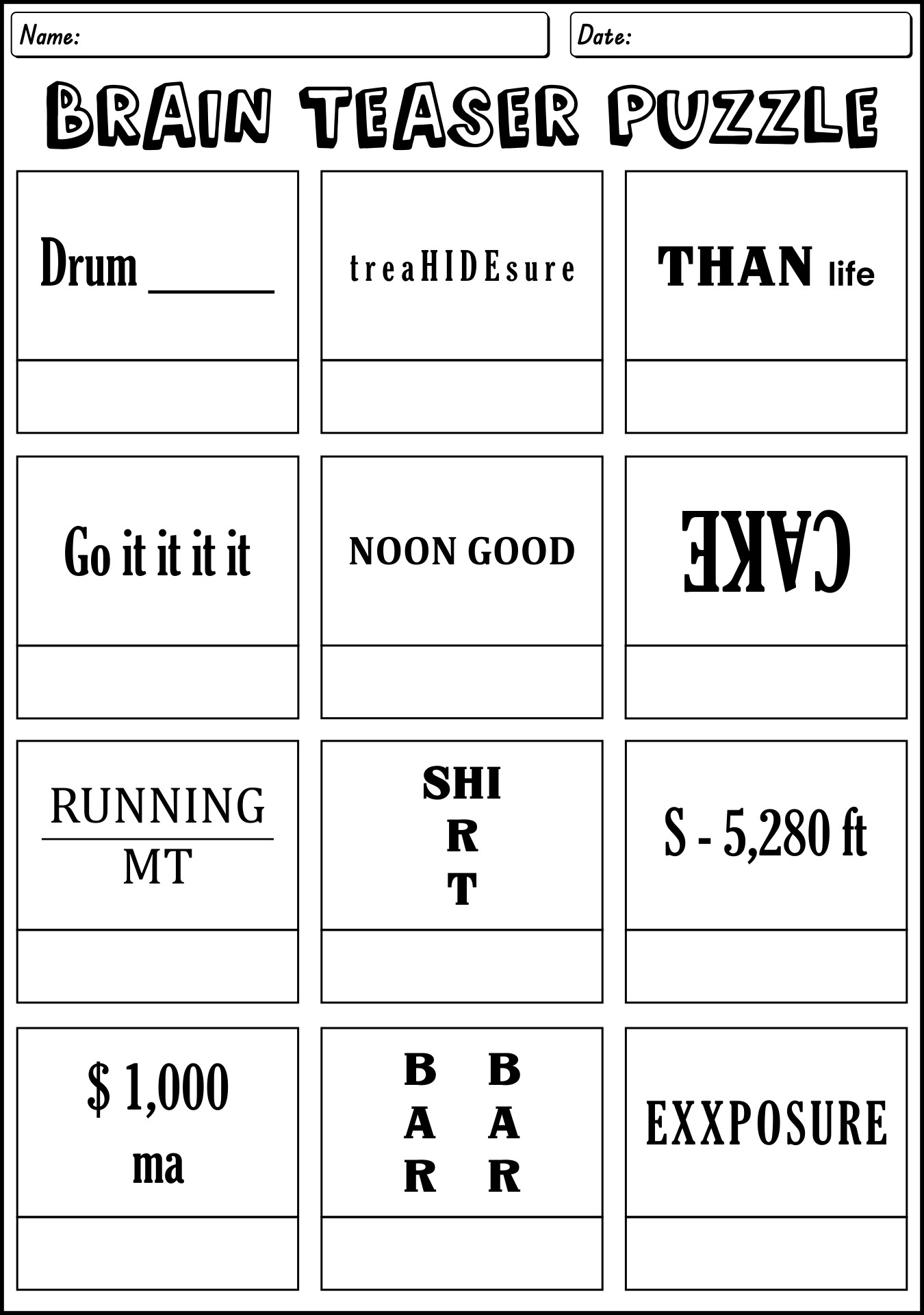 11 Best Images Of Printable Worksheet For First Grade Brain Teaser 11 Best Images Of Printable Worksheet For First Grade Brain Teaser