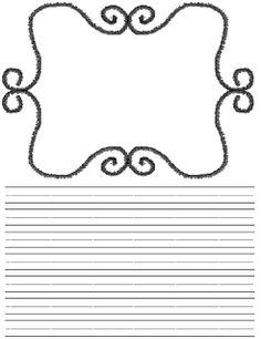 Printable Writing Paper with Drawing Box