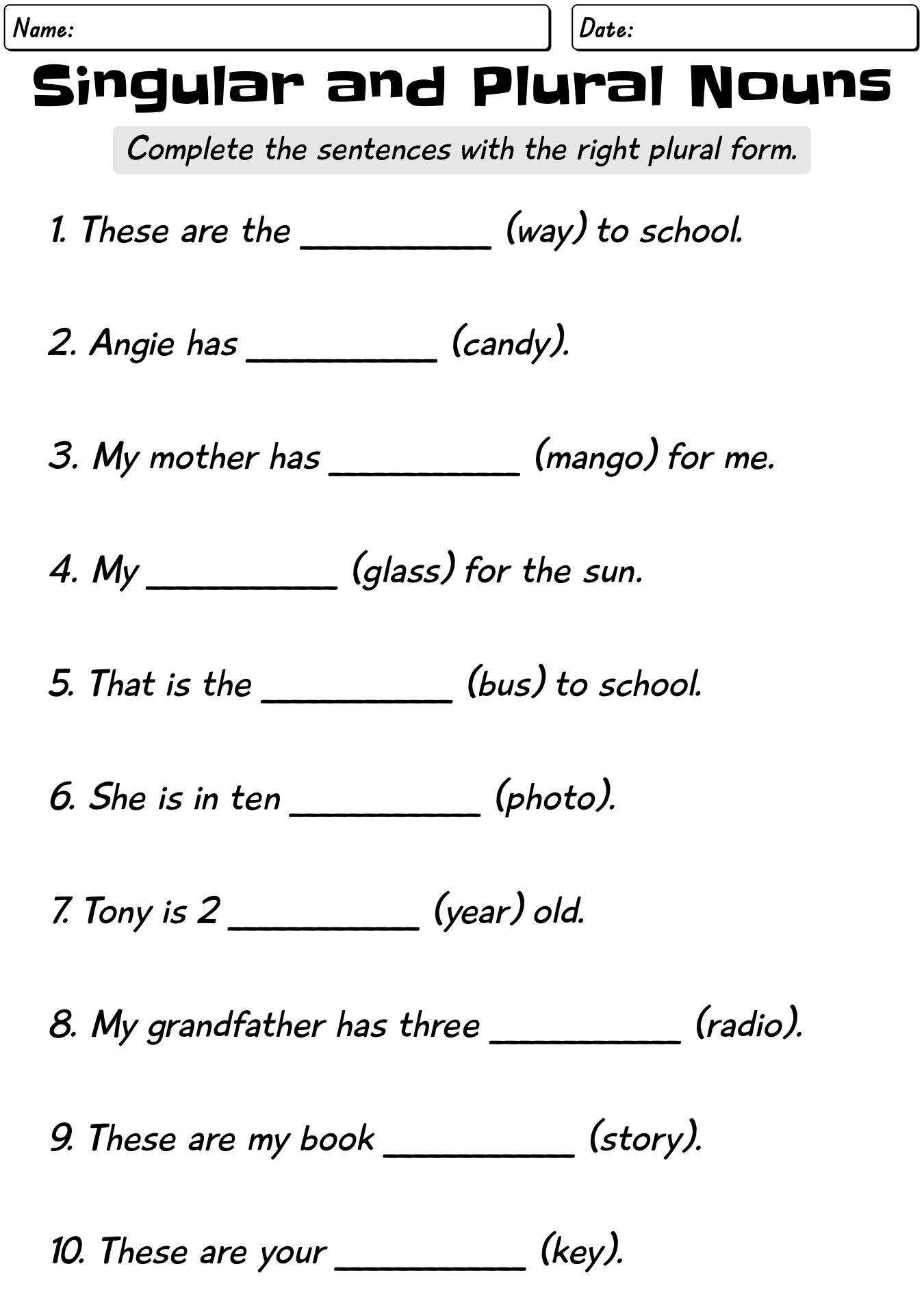 15 Best Images Of Nouns And Verbs Worksheets Sentences Identify Noun