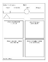 2D Shapes Worksheet First Grade