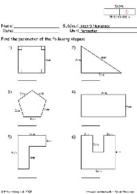 Area and Perimeter Worksheets