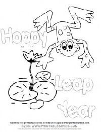 Leap Year Day Coloring Page