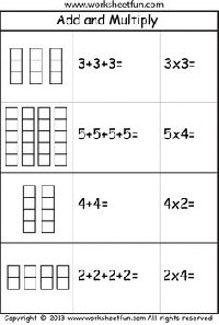 Multiplication as Repeated Addition Worksheet