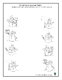 Snowman Christmas Worksheets Printables