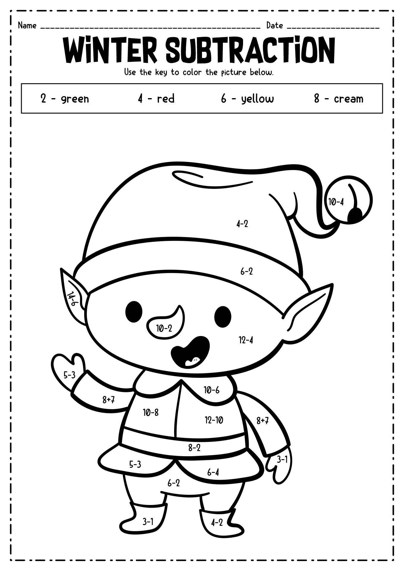 19 Best Images of Color Code Math Worksheets - Color by ...