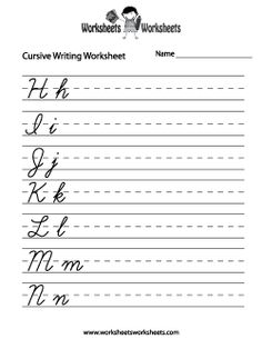  Cursive Writing Worksheet Printables